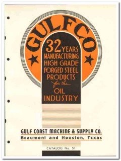 Gulf Coast Machine Supply Company 1951 vintage oil catalog oilfield