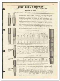 Gulf Tool Company 1951 vintage oil gas catalog oilfield tubing joints