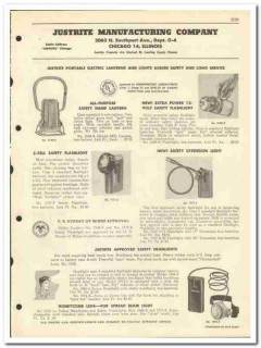 Justrite Mfg Company 1951 vintage oil catalog oilfield lantern lights Justrite Mfg Company 1951 vintage oil catalog oilfield lantern lights