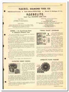 Koebel Diamond Tool Company 1951 vintage oil gas catalog oilfield bits Koebel Diamond Tool Company 1951 vintage oil gas catalog oilfield bits