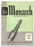 Monarch Engineering Corp 1951 vintage oil gas catalog oilfield pumps