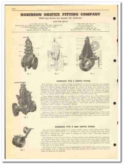 Robinson Orifice Fitting Company 1951 vintage oil catalog oilfield