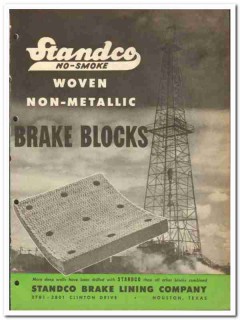 Standco Brake Lining Company 1951 vintage oil field catalog asbestos Standco Brake Lining Company 1951 vintage oil field catalog asbestos
