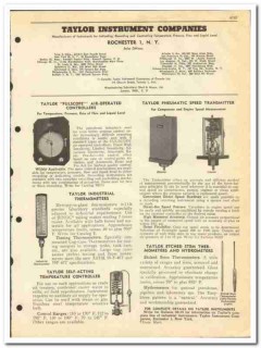 Taylor Instrument Company 1951 vintage oil catalog oilfield controller Taylor Instrument Company 1951 vintage oil catalog oilfield controller