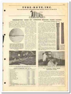 Tube-Kote Inc 1951 vintage oil catalog oilfield pipe plastic coating