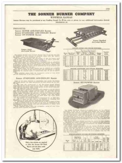 Sonner Burner Company 1944 vintage oil gas catalog oilfield air-cooled Sonner Burner Company 1944 vintage oil gas catalog oilfield air-cooled