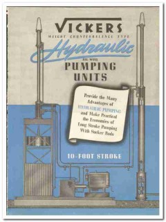 Vickers Inc 1944 vintage oil catalog oilfield hydraulic pumping units Vickers Inc 1944 vintage oil catalog oilfield hydraulic pumping units