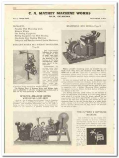 C A Mathey Machine Works 1947 vintage oil gas catalog oilfield measure