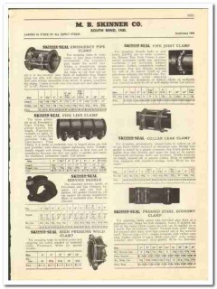 M B Skinner Company 1947 vintage oil gas catalog oilfield pipe clamps M B Skinner Company 1947 vintage oil gas catalog oilfield pipe clamps