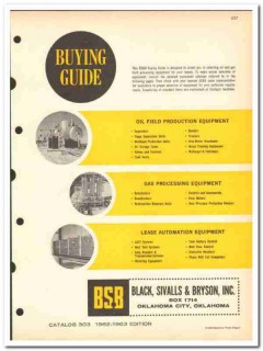 Black Sivalls Bryson Inc 1963 vintage oil catalog oilfield equipment Black Sivalls Bryson Inc 1963 vintage oil catalog oilfield equipment