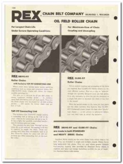 Chain Belt Company 1963 vintage oil gas catalog oilfield roller Rex