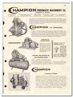 Champion Pneumatic Machinery Company 1963 vintage oil catalog oilfield