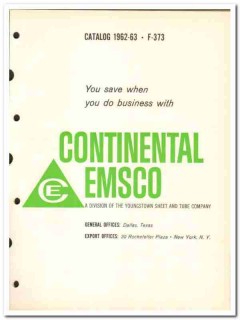 Continental-Emsco Company 1963 vintage oil gas catalog oilfield rigs
