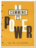 Cummins Engine Company 1963 vintage oil gas catalog oilfield power