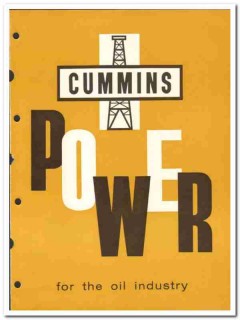 Cummins Engine Company 1963 vintage oil gas catalog oilfield power