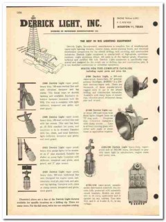Derrick Light Inc 1963 vintage oil gas catalog oilfield rig Hutchinson