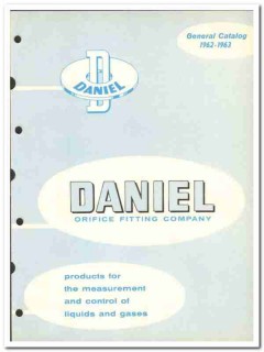 Daniel Orifice Fitting Company 1963 vintage oil gas catalog oilfield