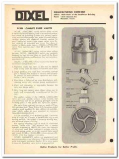 Dixel Mfg Company 1963 vintage oil catalog oilfield Longlife valves