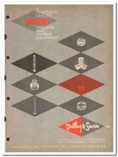 Drilling Service Inc 1963 vintage oil gas catalog oilfield bits coring