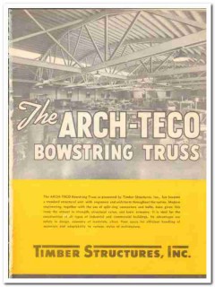 Timber Structures Inc 1948 vintage roofing catalog bowstring truss Timber Structures Inc 1948 vintage roofing catalog bowstring truss