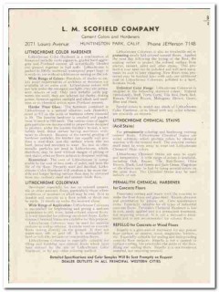 L M Scofield Company 1948 vintage concrete catalog cement colors stain