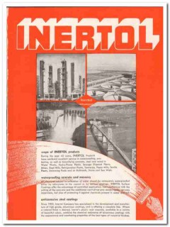 Inertol Company 1948 vintage paint catalog waterproofing steel coating Inertol Company 1948 vintage paint catalog waterproofing steel coating