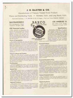J H Baxter Company 1948 vintage wood catalog lumber pressure treated J H Baxter Company 1948 vintage wood catalog lumber pressure treated