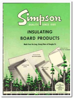 Simpson Logging Company 1948 vintage insulation catalog board products