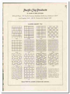 Pacific Clay Products 1948 vintage tile catalog Trophy Alameda Quarry Pacific Clay Products 1948 vintage tile catalog Trophy Alameda Quarry