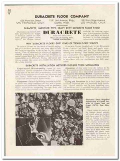 Duracrete Floor Company 1948 vintage concrete catalog aggregate