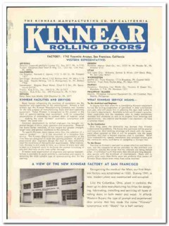 Kinnear Mfg Company California 1948 vintage door catalog steel rolling Kinnear Mfg Company California 1948 vintage door catalog steel rolling