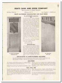 Deats Sash Door Company 1948 vintage catalog Raynproof Deatslab Deats Sash Door Company 1948 vintage catalog Raynproof Deatslab