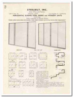 Steelbilt Inc 1948 vintage door catalog horizontal steel sliding units Steelbilt Inc 1948 vintage door catalog horizontal steel sliding units