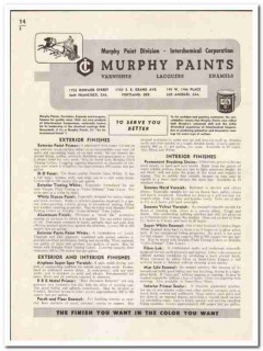 Interchemical Corp 1948 vintage paint catalog varnish lacquer Murphy Interchemical Corp 1948 vintage paint catalog varnish lacquer Murphy