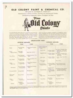 Old Colony Paint Chemical Company 1948 vintage catalog enamels varnish Old Colony Paint Chemical Company 1948 vintage catalog enamels varnish