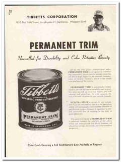 Tibbetts Corp 1948 vintage paint catalog permanent trim varnishes Tibbetts Corp 1948 vintage paint catalog permanent trim varnishes