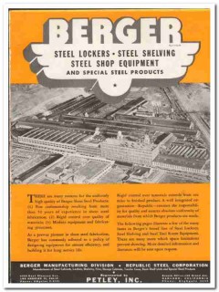Republic Steel Corp 1948 vintage metal catalog lockers shelving Berger Republic Steel Corp 1948 vintage metal catalog lockers shelving Berger