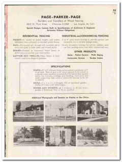 Page-Parker-Page Inc 1948 vintage fence catalog wood residential gates Page-Parker-Page Inc 1948 vintage fence catalog wood residential gates
