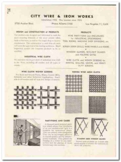 City Wire Iron Works Inc 1948 vintage metal catalog screens mesh cages City Wire Iron Works Inc 1948 vintage metal catalog screens mesh cages