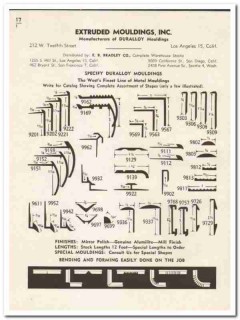 Extruded Mouldings Inc 1948 vintage store front catalog Duralloy metal