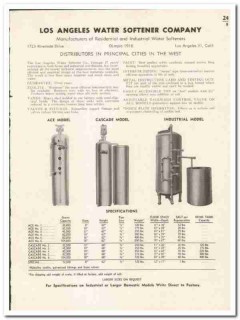 Los Angeles Water Softener Company 1948 vintage plumbing catalog Los Angeles Water Softener Company 1948 vintage plumbing catalog