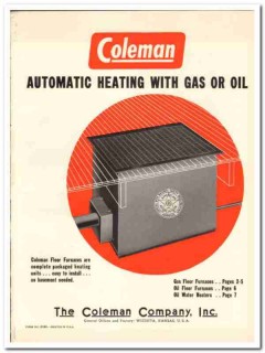 Coleman Company 1948 vintage heating catalog asbestos furnace gas oil Coleman Company 1948 vintage heating catalog asbestos furnace gas oil