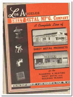 Los Angeles Sheet Metal Mfg Company 1948 vintage heating catalog vents Los Angeles Sheet Metal Mfg Company 1948 vintage heating catalog vents