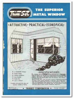Trimset Corp 1948 vintage window catalog metal Trim-Set louvre sash