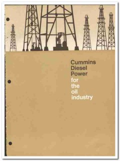 Cummins Engine Company 1969 vintage oil catalog oilfield Diesel power