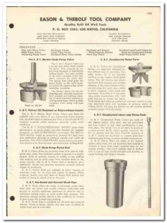 Eason Therolf Tool Company 1969 vintage oil gas catalog oilfield