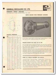 General Descaling Company LTD 1969 vintage oil gas catalog oilfield