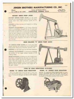 Jensen Brothers Mfg Company 1969 vintage oil catalog oilfield pump Jensen Brothers Mfg Company 1969 vintage oil catalog oilfield pump