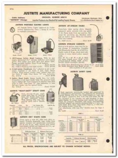 Justrite Mfg Company 1969 vintage oil gas catalog oilfield equipment Justrite Mfg Company 1969 vintage oil gas catalog oilfield equipment