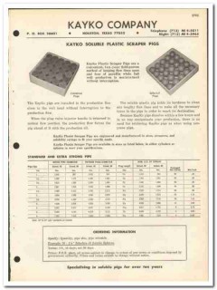 Kayko Company 1969 vintage oil gas catalog oilfield scraper pigs Kayko Company 1969 vintage oil gas catalog oilfield scraper pigs